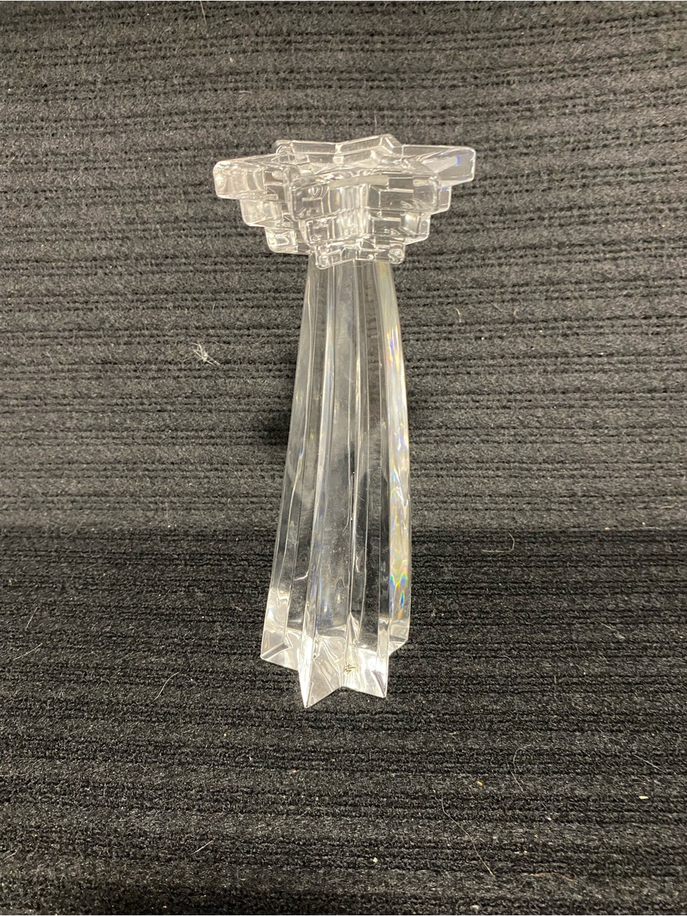 WMF Germany Star Crystal Candle Holder Excellent condition. 8 inches tall.